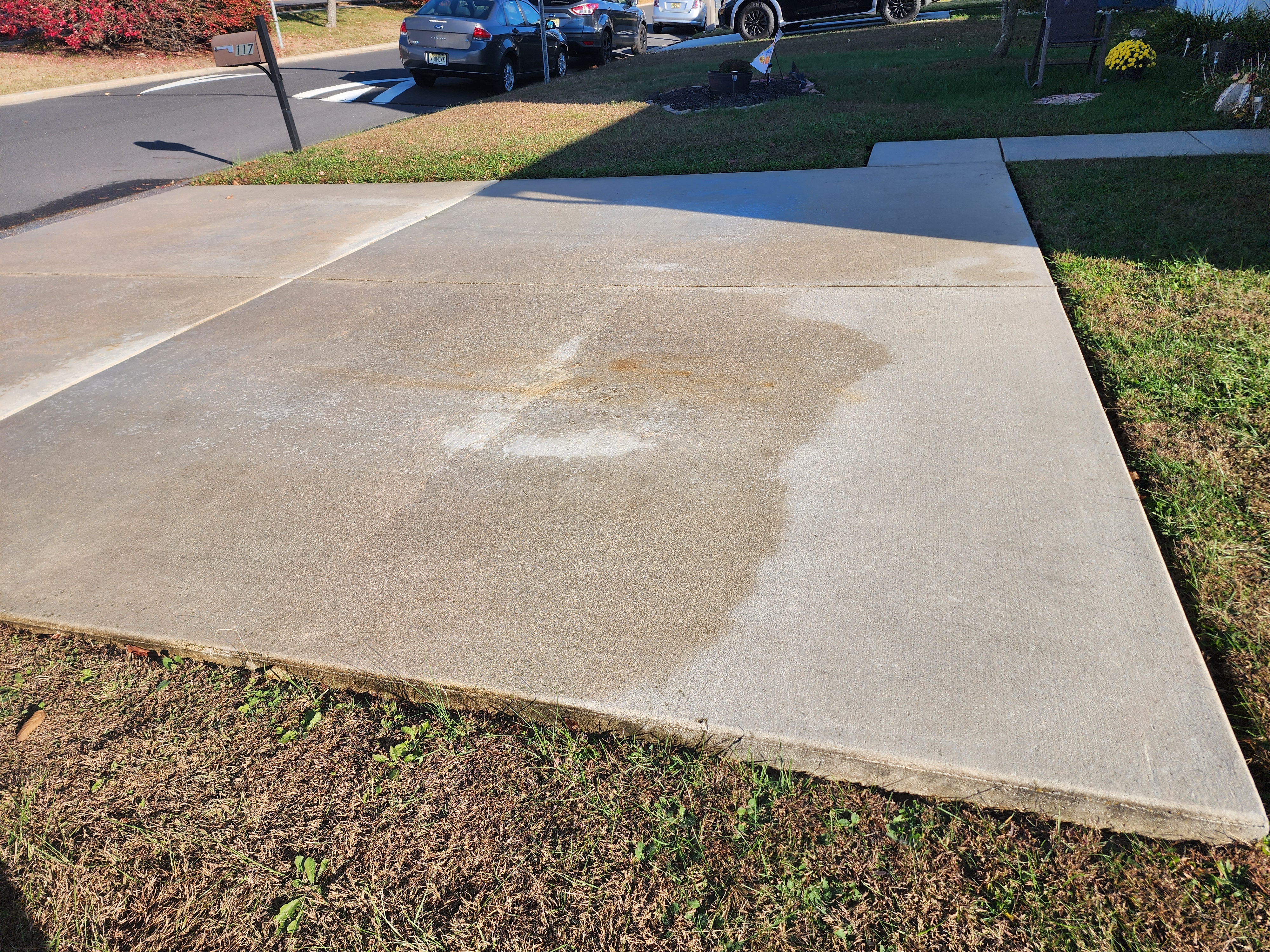 Surface after pressure washing